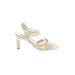 CB Heels: Slingback Chunky Heel Casual Ivory Shoes - Women's Size 10 - Open Toe