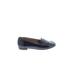 Life Stride Flats: Loafers Chunky Heel Classic Blue Solid Shoes - Women's Size 6 - Almond Toe