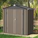 UD 6 ft. W x 4 ft. D Metal Storage Shed 77.0 H x 66.0 W x 46.0 D in/gray in Brown | 5' 6" W X 3' 10" D X 6' 5" H | Wayfair GJF2146ZON-AM3