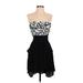 Alice + Olivia Cocktail Dress - Party: Black Damask Dresses - Women's Size X-Small