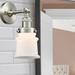Beachcrest Home™ Bartolmeu 1 - Light Dimmable Armed Sconce Glass/Metal in Gray/Brown | 11 H x 6.5 W x 9 D in | Wayfair