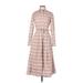 Max Mara Casual Dress - Shirtdress High Neck Long sleeves: Brown Dresses - Women's Size 6