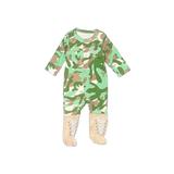 Baby Aspen Long Sleeve Outfit: Green Print Bottoms - Size 0-3 Month