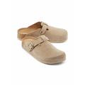 Avena Damen Pantoletten Beige einfarbig