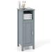 Costway Bathroom Storage Organizer with 2-Tier Cabinet-Gray