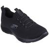 Slip-On Sneaker SKECHERS "SUMMITS", Damen, Gr. 35, schwarz (schwarz, uni), Textil, unifarben, sportlich, Schuhe, Freizeitschuh, Halbschuh, Slipper mit flexibler Traktionslaufsohle