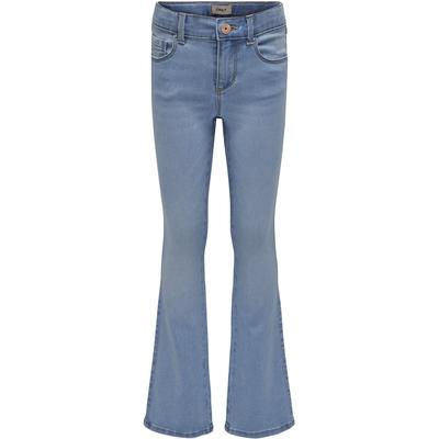 Bootcut-Jeans KIDS ONLY "KOGROYAL LIFE REG FLARED PIM020", Mädchen, Gr. 116, N-Gr, blau (light blau denim), Denim/Jeans, Obermaterial: 69% Baumwolle, 29% Polyester, 2% Elasthan, unifarben, modisch, skinny fit knöchellang, Jeans Image