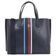 Henkeltasche TOMMY HILFIGER "ICONIC SATCHEL CORP" Gr. B/H/T: 40 cm x 30 cm x 15 cm, blau (space blue) Damen Taschen Handtaschen