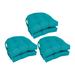 Red Barrel Studio® 6 - Piece Seat Outdoor Cushion Polyester/Cotton Blend in Green/Blue | 3.5 H x 16 W x 16 D in | Wayfair