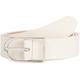 Calvin Klein Damen Gürtel Centre Bridge Buckle Belt 3.0 aus Leder, Weiß (Bright White), 85 cm