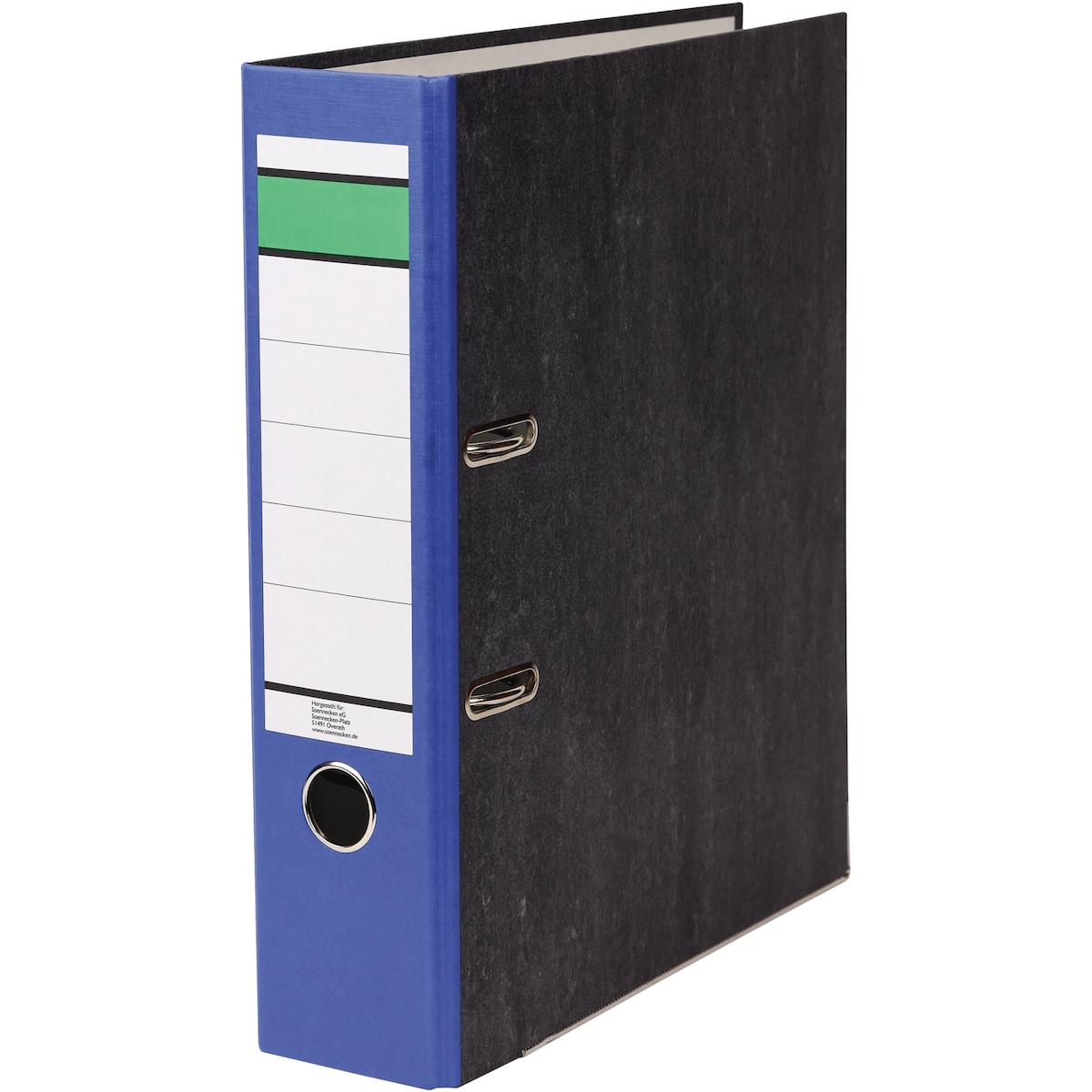 Ordner DIN A4 80mm Recycling Pappe blau Image