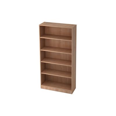 bümö office Regal Nussbaum, Standregal Holz - Aktenregal für Ordner & Bücher, Bücherregal 100 cm breit, 5 OH Regal Wand, Büroregal, Holzregal, Image