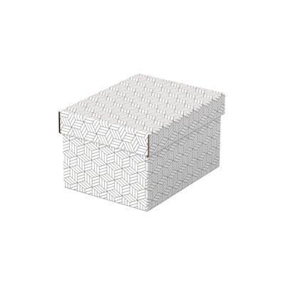 Esselte Packung mit 3 kleinen Aufbewahrungs- und Geschenkboxen (255x200x150mm), weiß.