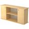 bümö Sideboard Ahorn mit Flügeltüren & Regal - Büromöbel Sideboard Holz 166cm breit, 45cm schmal, Büro Schrank für Flur oder als Wohnzimmer-Kommode
