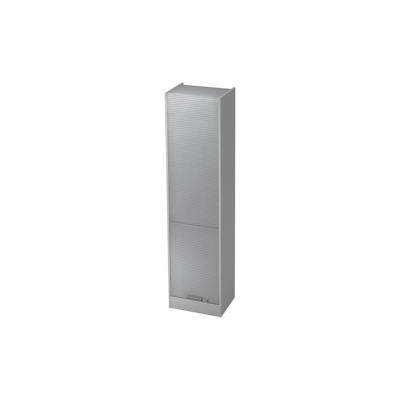 bümö Rollladenschrank in Grau/Silber mit Streifengriff - Vertikal Jalousieschrank 50 cm breit, Aktenschrank abschließbar, Büroschrank für Ordner & Co. Image