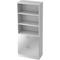 bümö office Aktenschrank mit Hängeregister-Schubladen abschließbar, Büroschrank Holz, 80cm breit in Weiß/Silber - Hängeregistratur für Hängeordner,