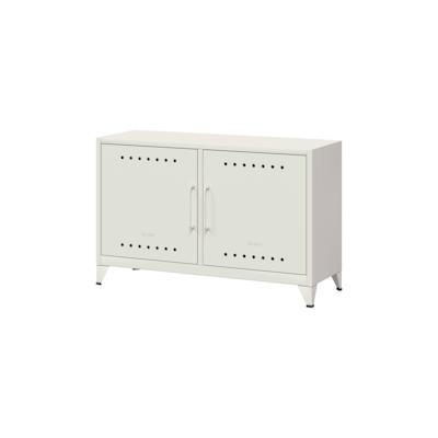 Bisley Fern Cabby Sideboard aus Metall | Metallschrank im Retro-Instustrial Design in verkehrsweiß Image