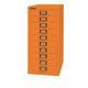 Bisley Multidrawer Schubladenschrank aus Metall mit 10 Schubladen DIN A4 ohne Sockel - Farbe: Orange