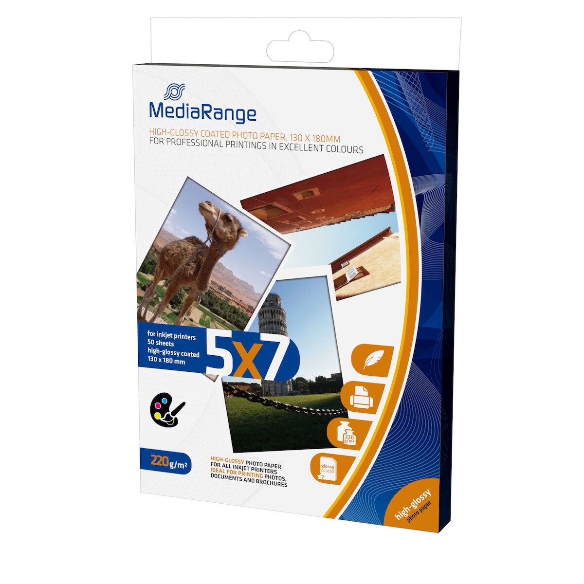 MediaRange MRINK114 Foto Papier MediaRange hochglänzend 13x18cm 250g 50 Blatt