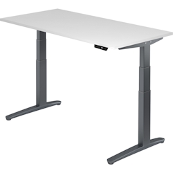 bümö elektrisch höhenverstellbarer Schreibtisch 160x80 cm mit Memory-Steuerung - Design Schreibtisch höhenverstellbar elektrisch, elektrischer Image