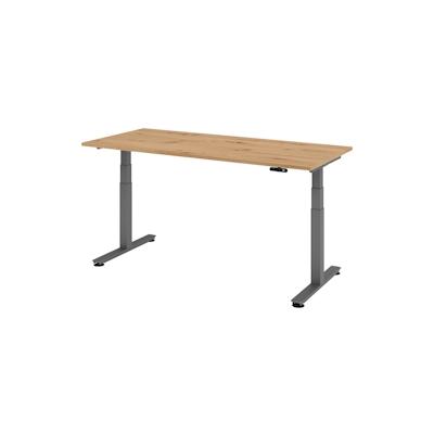 bümö elektrisch höhenverstellbarer Schreibtisch 180x80 cm in Asteiche, Gestell graphit - Schreibtisch höhenverstellbar elektrisch mit Image