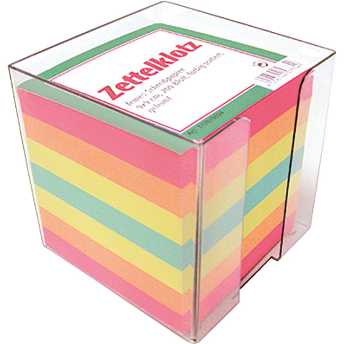 Landre Zettelbox 100420101 10x10x10cm tr Inhalt bunt Image