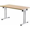 bümö Klapptisch Buche 138 x 69 cm klappbar & stapelbar, klappbarer Schreibtisch, Klappschreibtisch, Tisch klappbar, Klappbarer Tisch, Klapptisch