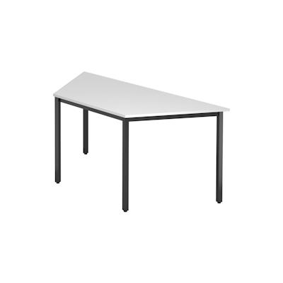 bümö Multifunktionstisch weiß, Tisch 160 x 69 cm, Tischfuß vierkant schwarz - Tisch Trapez, Besprechungstisch System D-Serie, Konferenztisch, Image