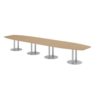 bümö Konferenztisch XXL KT52 in Eiche Säule in Silber Image