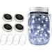 4-Pack Mason Jars Solar LED Lights with Hangers for Garden Holiday Weddings (jars not included)