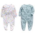 2 pieces of lion/triangle baby jumpsuit with foot crawling suit unlimited season crawling suit - 10-12M