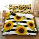 Elegant Comfort Luxury 3-Piece Duvet Cover Set Hot Selling 3D Bedding Set Queen Size Yellow Red rose/Sunflower s Print Duvet Cover Set For Kids