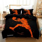 Kids Basketball Bedding Set Cool Sport Theme Comforter Cover Set for Boys Teens 1 Duvet Cover with 2 Pillowcases