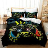 Game Pad Printed Bedding Sheets With Pillowcase Boy Man Children Twin Size Microfiber Bedding Cover Set