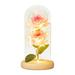 Miyuadkai Ornament Clearance Eternal Flower Simulation Rose Gl Cover Decoration Led Creative Night Light Gift for Girlfriend on Valentine s Day Home Decor B