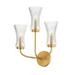 16153CRNAB-Maxim Lighting-Camelot - 3 Light Wall Sconce-18.5 Inches Tall and 16.5 Inches Wide