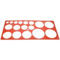 Diameter Measuring Tool Fruit Measuring Tool Fruit Measuring Circle Tangerine Red Plastic