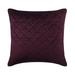 Throw Pillow Cover Decorative Purple 12 x12 (30x30 cm) Throw Pillow Cover For Sofa Velvet Quilted & Geometric Pillowcase With Zipper Solid Color Pattern Modern Style - Purple Soul