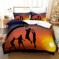3D Print Twin Size Quilt Bedding Sets Sports Basketball Pattern for Kids Teens Adults Ultra Soft Microfiber Bedding Bed Set Duvet Cover & 2 Pillow Cases Bedroom Sets Decor