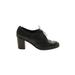 MARNI Heels: Oxfords Chunky Heel Classic Black Print Shoes - Women's Size 38.5 - Round Toe