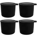 4pcs Ice Cream Containers Household Portable Ice Cream Mold Dessert Serving Cup with Lid Compatible for Kitchenaid Mixer Attachment