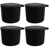 4pcs Ice Cream Containers Household Portable Ice Cream Mold Dessert Serving Cup with Lid Compatible for Kitchenaid Mixer Attachment