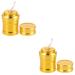 2 Pack Mini Alcohol Lamp Bottle Warmer Portable Heater Burner Picnic Stainless Steel Alcohols Stove Camping