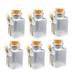 6 Pcs Seasoning Nut Storage Holder Cork Stopper Containers for Food Bath Salt Shaker Refillable