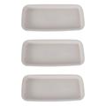 GANAZONO Rectangular Planter 3Pcs EC36 Plastic Plant Pot Saucers Rectangular Potted Plant Trays Garden Water Collecting Trays Flower Box Saucer for Indoor and Outdoor- M (White) Round Planter