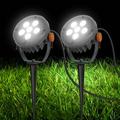 Outside Lights for Yard EC36 Spotlight Outdoor Plug in 2 Pack Ultra Bright 6W Led Low Voltage Landscape Lighting IP65 Waterproof 3200K Cool White Garden Lights Outdoor Uplights for House Pathway