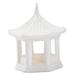 Abaodam Hexagonal Gazebo Ornaments EC36 Zen Garden Accessories Outdoor Statues Zen Garden Statues Outdoor Fish Cave Hideouts Fish Hide- House Miniature Pagoda Ceramic Pavilion Decor Pagoda