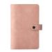 Binder with Cash Envelope for Budget PU Leather Wallet Binder 6-ring Cash Binder with 12 Transparent Zipper Envelopes A6 Pink