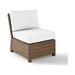 Maykoosh Classic Charm Bradenton Outdoor Sectional Center Chair - White/Weathered Brown