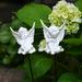 Gardenfans Angel Garden Stakes EC36 2 Pack Miniature Angel Fairy Garden Angel Memorial for Potted Plants Fairy Outdoor Garden Accessories